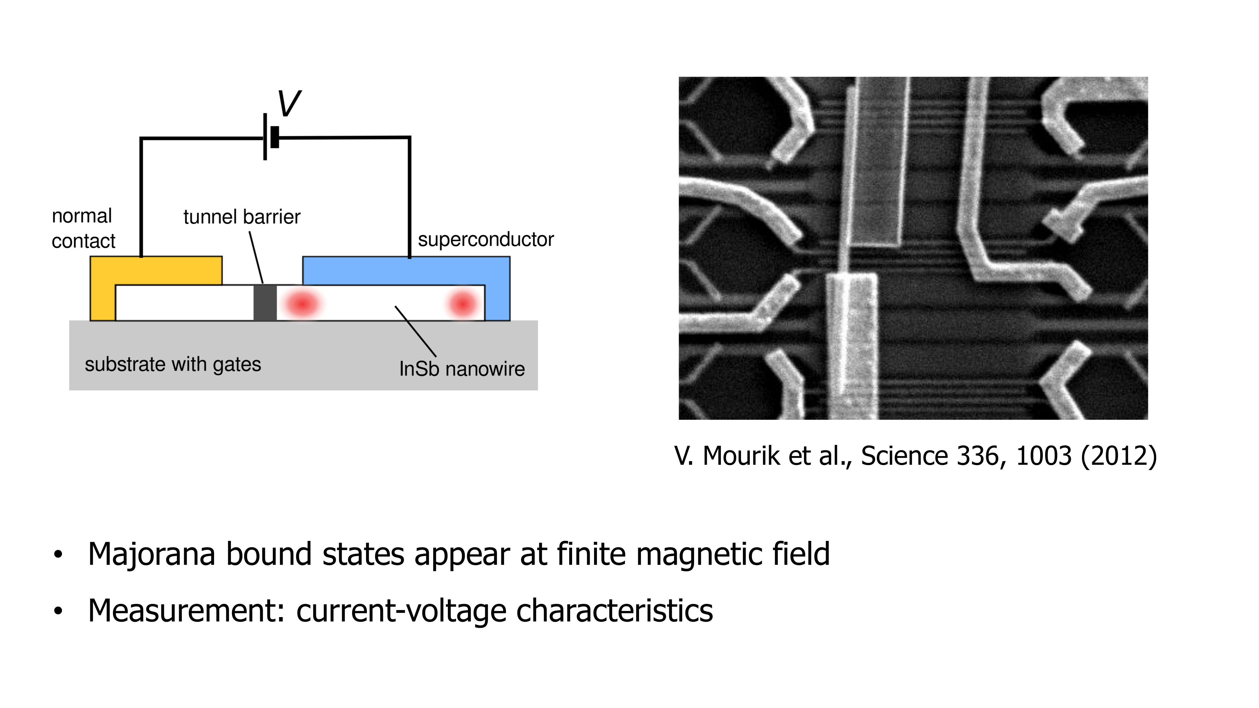 Lecture slide: Majorana experiments
